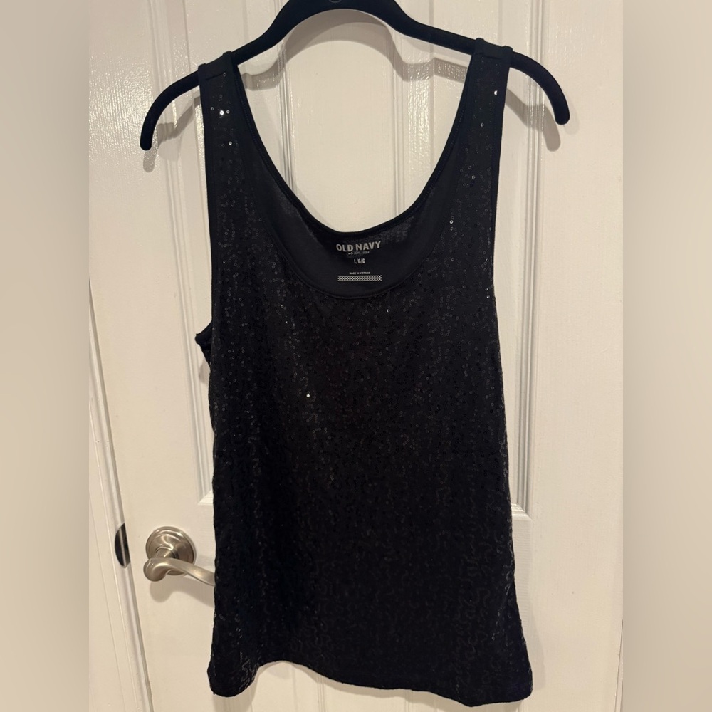 Old Navy Black Sequin tank top
